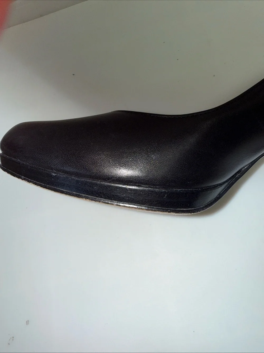 Cole Haan NikeAir Black Leather Round Toe Pumps Heels Women Size 8.5 B